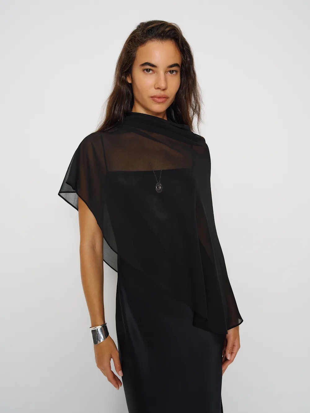 NEW NWT Reformation Lilibeth Silk Dress, Black, sz Large - Picture 2 of 14
